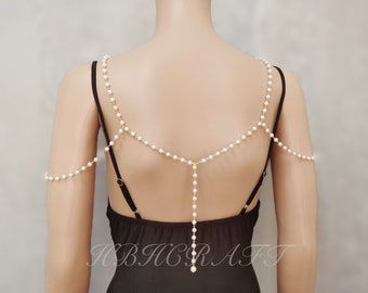 Collar de perlas hecho a mano: joyería nupcial para el cuerpo