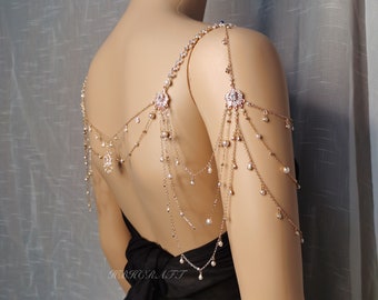 Rhinestone shoulder Chain,bridal shoulder jewelry,wedding shoulder jewelry ,dress jewelry,shoulder jewelry
