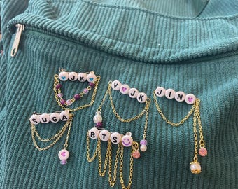 Personalisierte Name Kleidung Pins