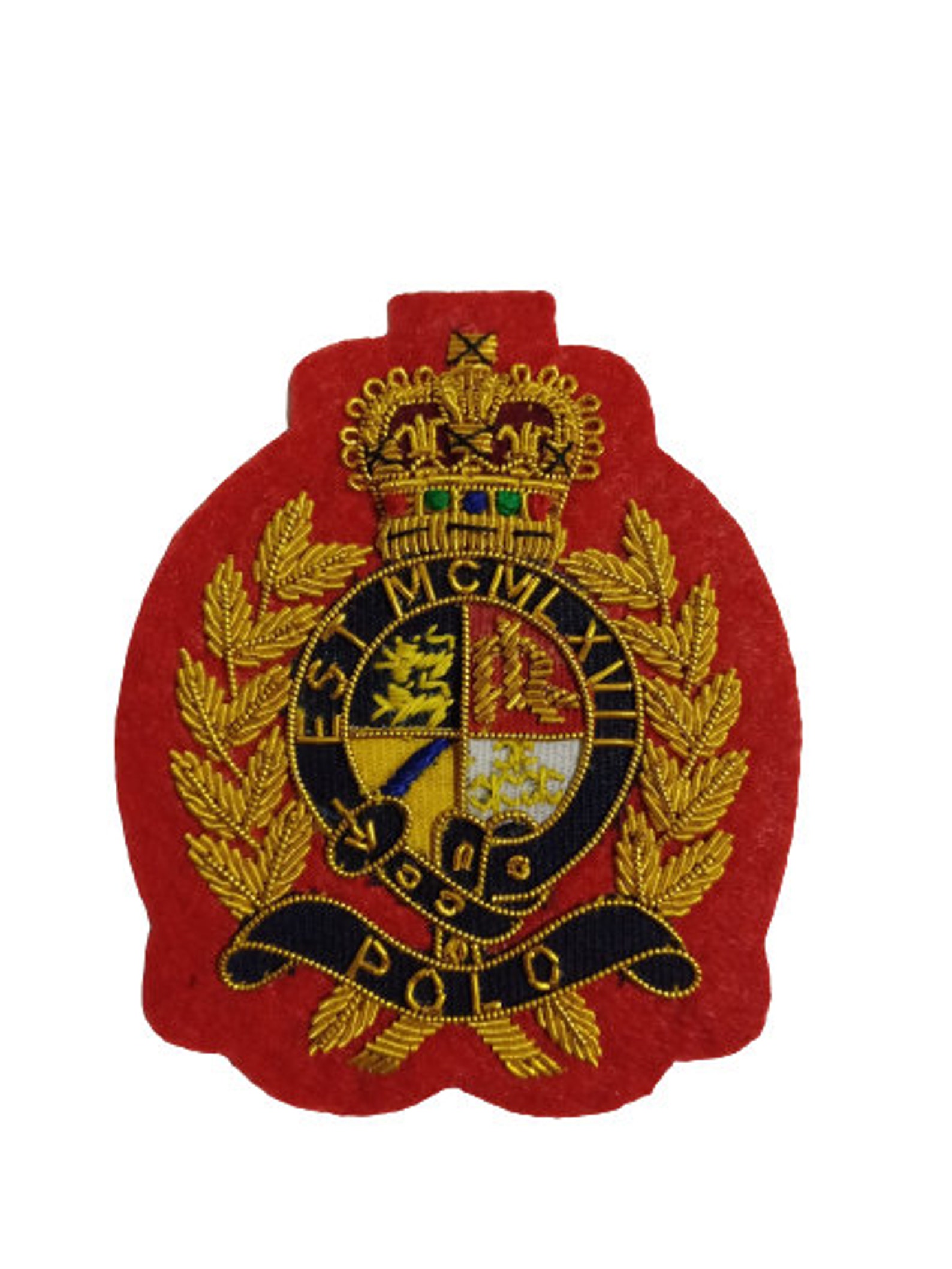 Ralph Lauren Crest wire Bullion Crest Patch Polo Blazer Badge Etsy