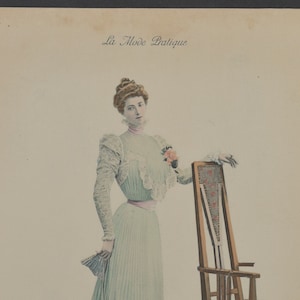 Original Two Sided Ladies Fashion Print From &quot;La Mode Pratique&quot; 1899 No. 18