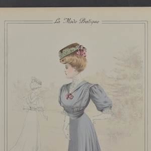 Original Ladies Fashion Print From &quot;La Mode Pratique&quot; 1906 No. 36