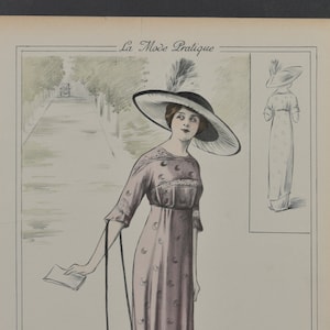 Original Ladies Fashion Print From &quot;La Mode Pratique&quot; 1912 No. 10