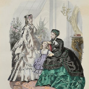 Ladies Fashion Print - &quot;La Mode Illustree&quot; 1868 No. 38