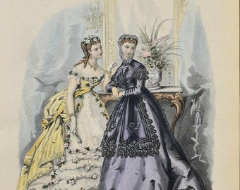 REVUE DE LA MODE 印刷物 1868年 【商品番号①】 REVUE DE LA MODE