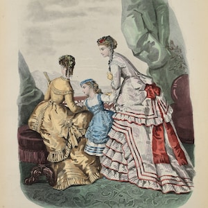 Ladies Fashion Print - &quot;La Mode Illustree&quot; 1868 No. 36