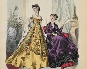 REVUE DE LA MODE 印刷物 1868年 【商品番号①】 REVUE DE LA MODE 印刷物 1868年 【商品番号①】 REVUE DE LA
