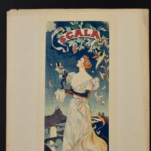 Original 19th C. Print Les Maitres de L&#39;Affiche - Scala - Antique Lithograph  - Adverstising Poster