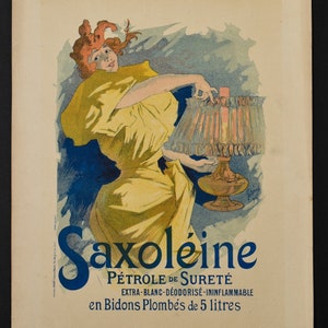 Original 19th C. Print Les Maitres de L&#39;Affiche -  Saxoleine - Antique Lithograph  - Adverstising Poster