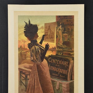 Original 19th C. Print Les Maitres de L&#39;Affiche - Centenaire de la Lithographie - Antique Lithograph  - Adverstising Poster