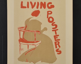 Original 19th C. Print Les Maitres de L&#39;Affiche - Living Posters - Antique Lithograph  - Adverstising Poster