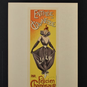 Impresión original del siglo XIX Les Maitres de L'Affiche - Entree de Clownesse - Litografía antigua - Cartel publicitario