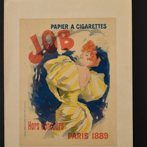 Original 19th C. Print Les Maitres de L&#39;Affiche - Papier a Cigarettes JOB - Antique Lithograph  - Adverstising Poster