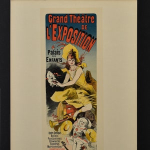 Original 19th C. Print Les Maitres de L&#39;Affiche - Grand Theatre de l&#39;Exposition - Antique Lithograph  - Adverstising Poster