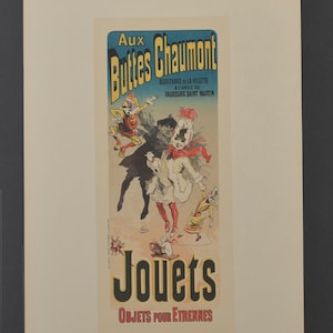 Impresión original del siglo XIX Les Maitres de L&#39;Affiche - Aux Buttes Chaumont - Litografía antigua - Cartel publicitario