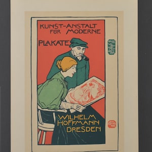 Impresión original del siglo XIX Les Maitres de L'Affiche - Kunst-Anstalt fur Moderne Plakate - Litografía antigua - Cartel publicitario