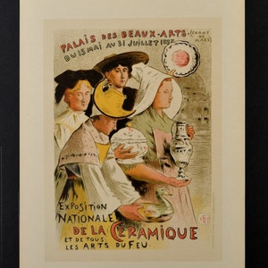 Original 19th C. Print Les Maitres de L&#39;Affiche - Palais Des Beaux-Arts - Antique Lithograph  - Adverstising Poster