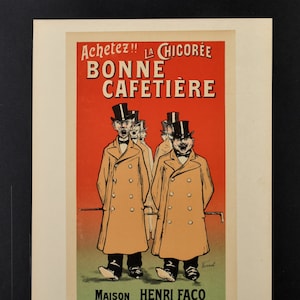 Original 19th C. Print Les Maitres de L&#39;Affiche - Chicoree Bonne Cafetiere - Antique Lithograph  - Adverstising Poster