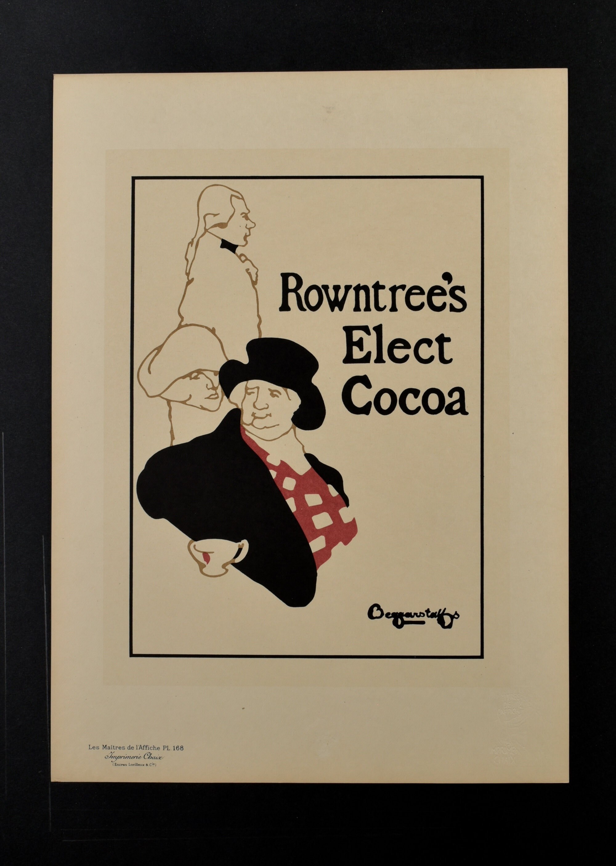 Original 19th C. Print Les Maitres de L'Affiche -  Rowntree's Elect Cocoa - Antique Lithograph  - Adverstising Poster