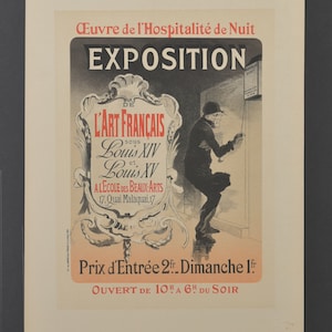 Impresión original del siglo XIX Les Maitres de L&#39;Affiche - Oeuvre de l&#39;Hospitalite de Nuit - Litografía antigua - Cartel publicitario