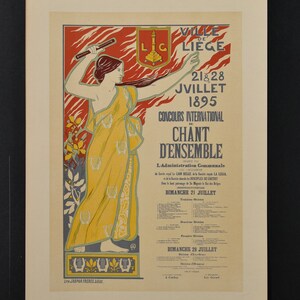 Impresión original del siglo XIX Les Maitres de L&#39;Affiche - Concours International - Litografía antigua - Cartel publicitario