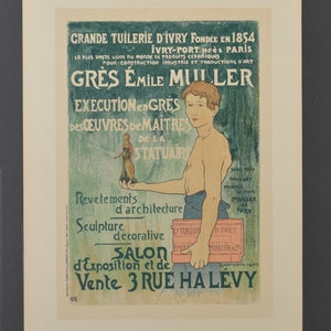 Original 19th C. Print Les Maitres de L&#39;Affiche - Grande Tuilerie d&#39;Ivry - Antique Lithograph  - Adverstising Poster