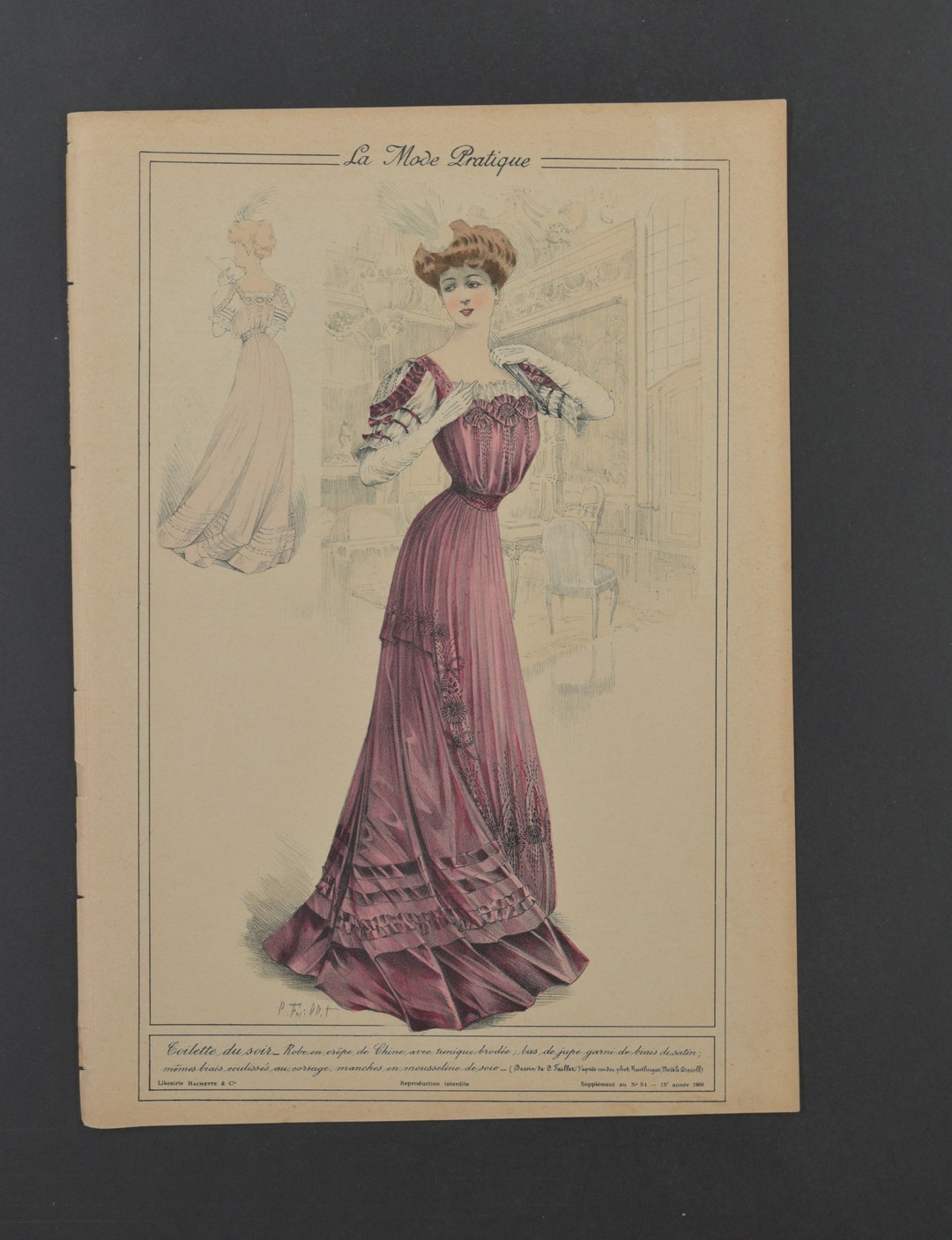 Original Ladies Fashion Print From la Mode Pratique 1906 No. 51 Etsy