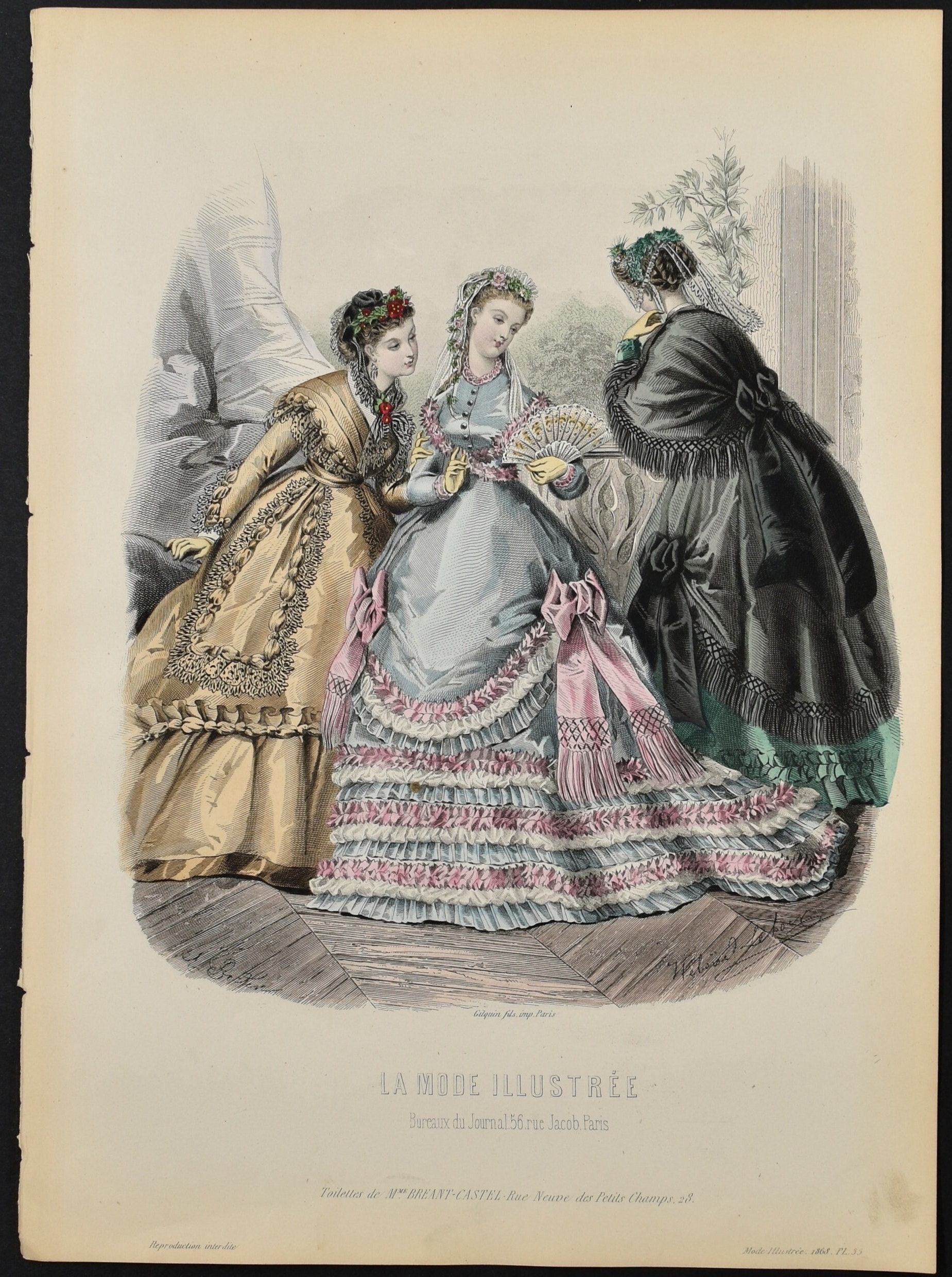 REVUE DE LA MODE 印刷物 1868年 【商品番号①】 REVUE DE LA MODE 印刷物 1868年 【商品番号①】 REVUE DE LA