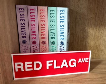 Library Sign - Street Sign - Bookshelf - Bookish - Book Decor - Red Flag Avenue