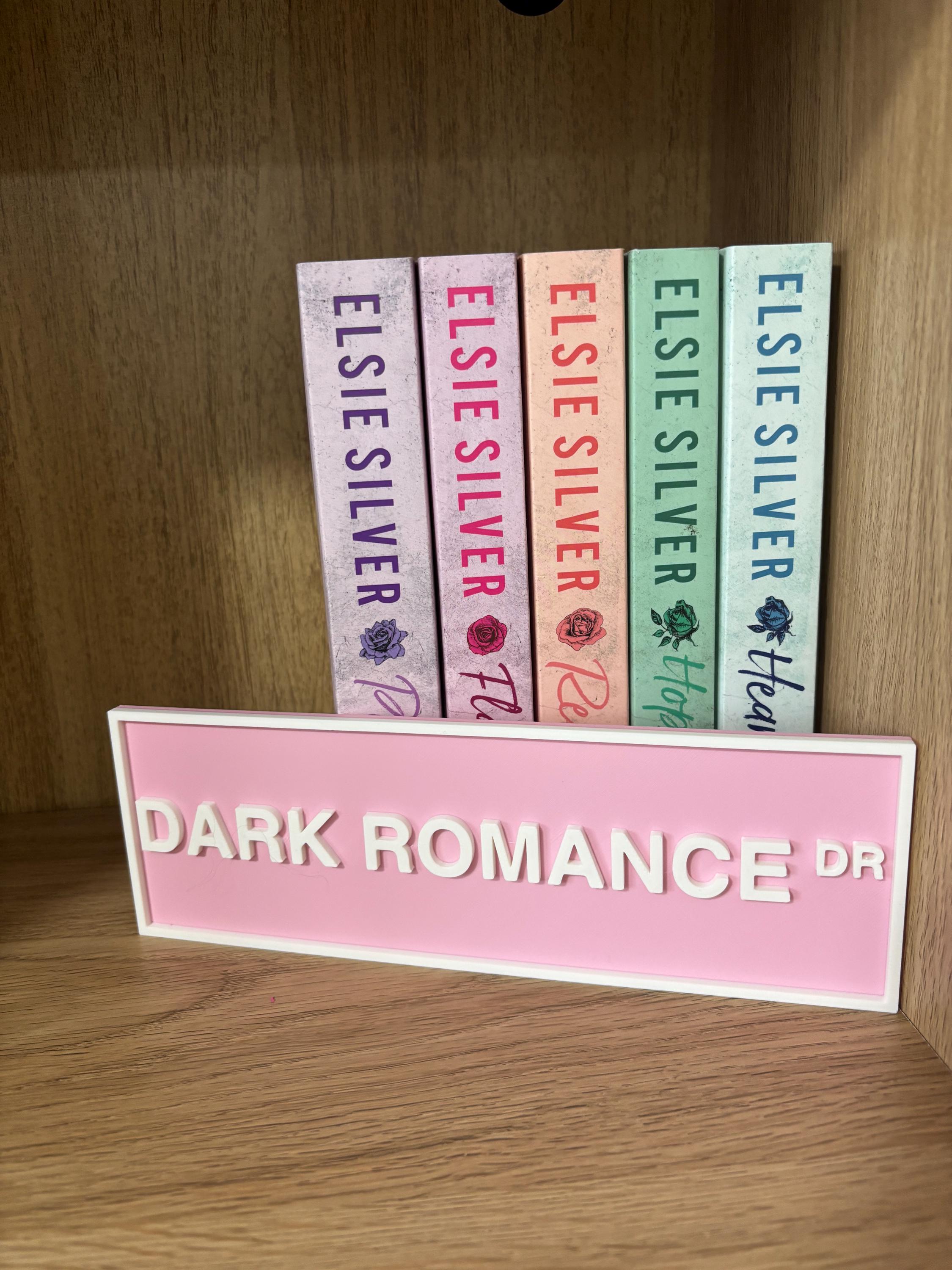 Romance Library Sign Library Sign - Street Sign - Bookshelf - Bookish - Book Decor - Dark ...