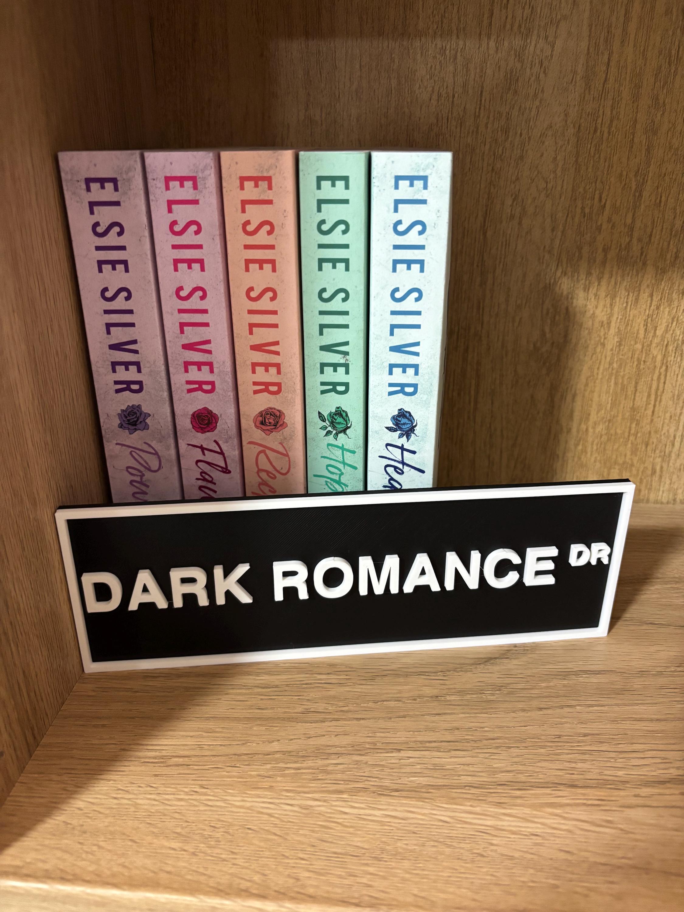 Romance Library Sign Library Sign - Street Sign - Bookshelf - Bookish - Book Decor - Dark ...
