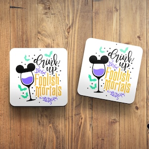 Disney Haunted Mansion inspiriertes Untersetzer Set *Willkommen Foolish Sterbliche*