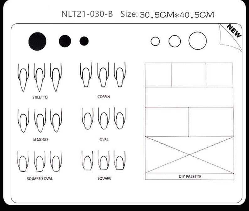 Silicone Nail Art Table Mat/nail Art Practice & Guide Mat / Etsy