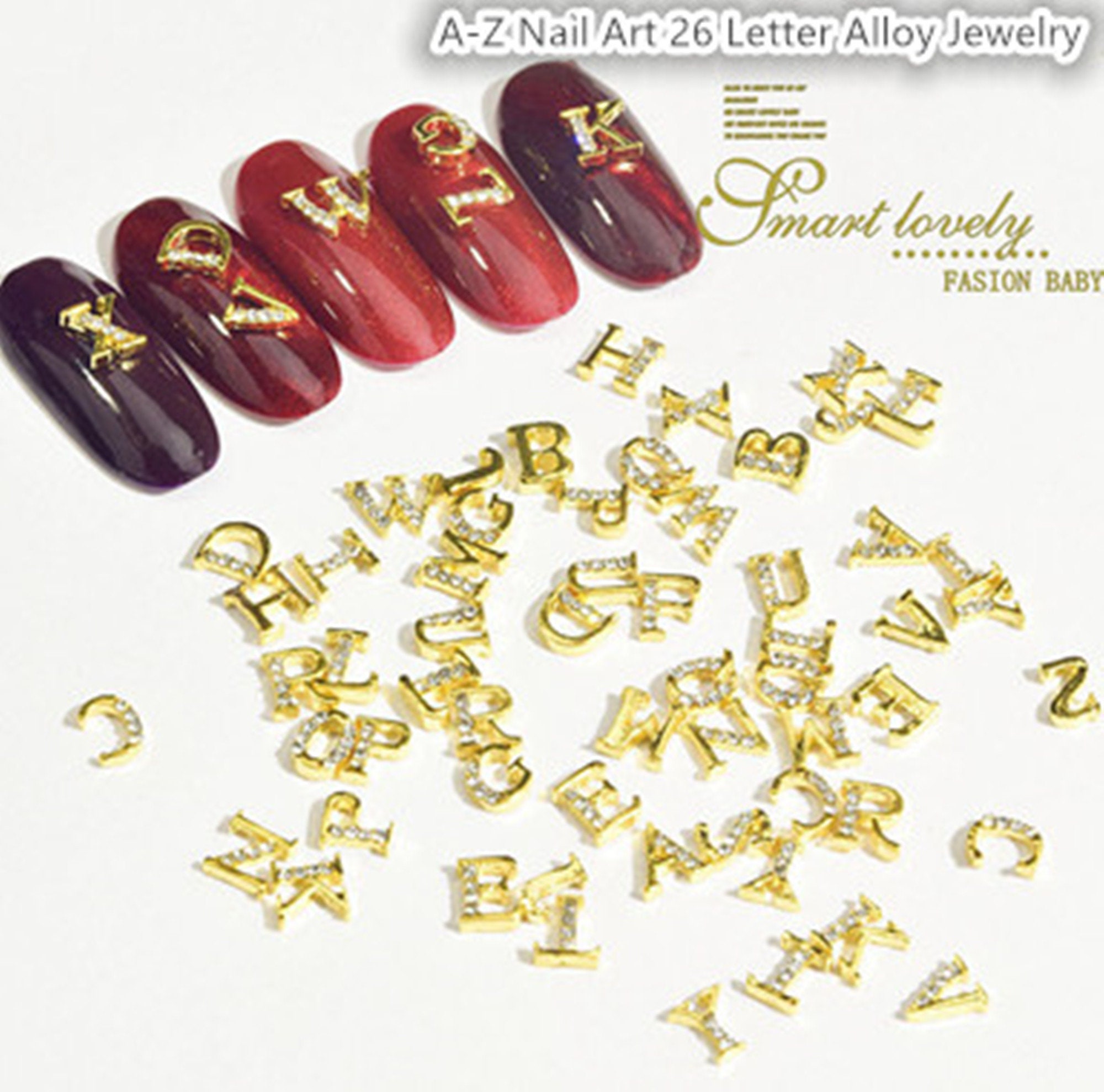 1pcs Dangle Nail Piercing Charms Alphabet Letter Alloy 3D Nail -  Canada