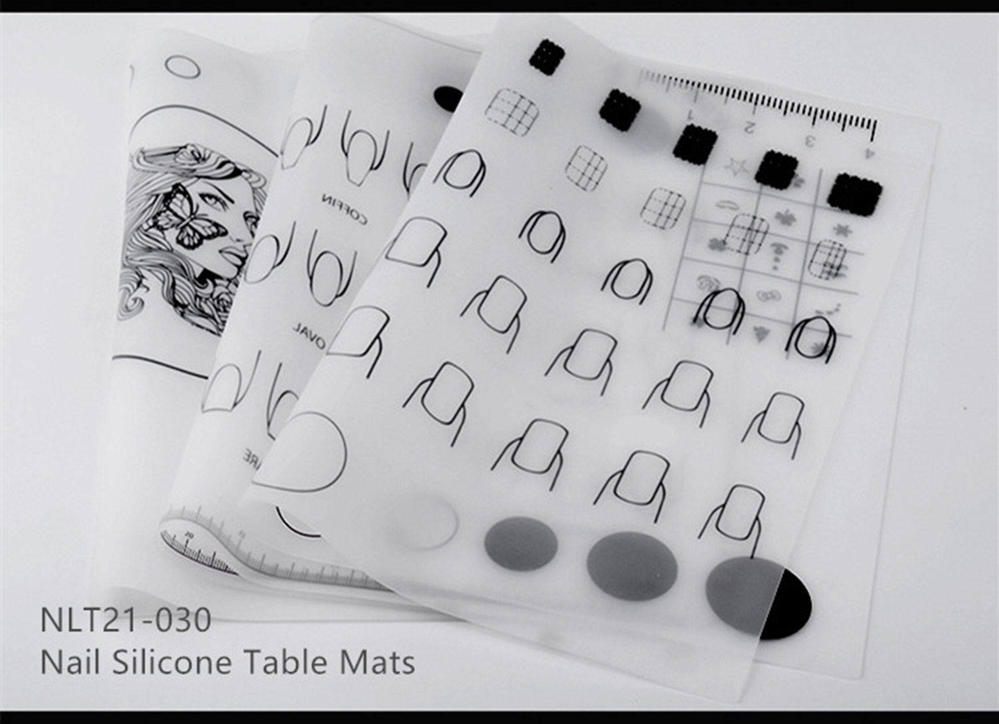 Silicone Nail Art Table Mat/nail Art Practice & Guide Mat / -  Denmark
