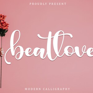 Beatlove, Schriftart Kalligrafie, Script Font, Cricut Fonts, Schriftart für Cricut, Wedding Fonts, Love Fonts, Beautiful Script