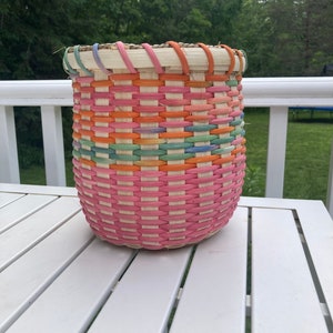 handwoven circular basket