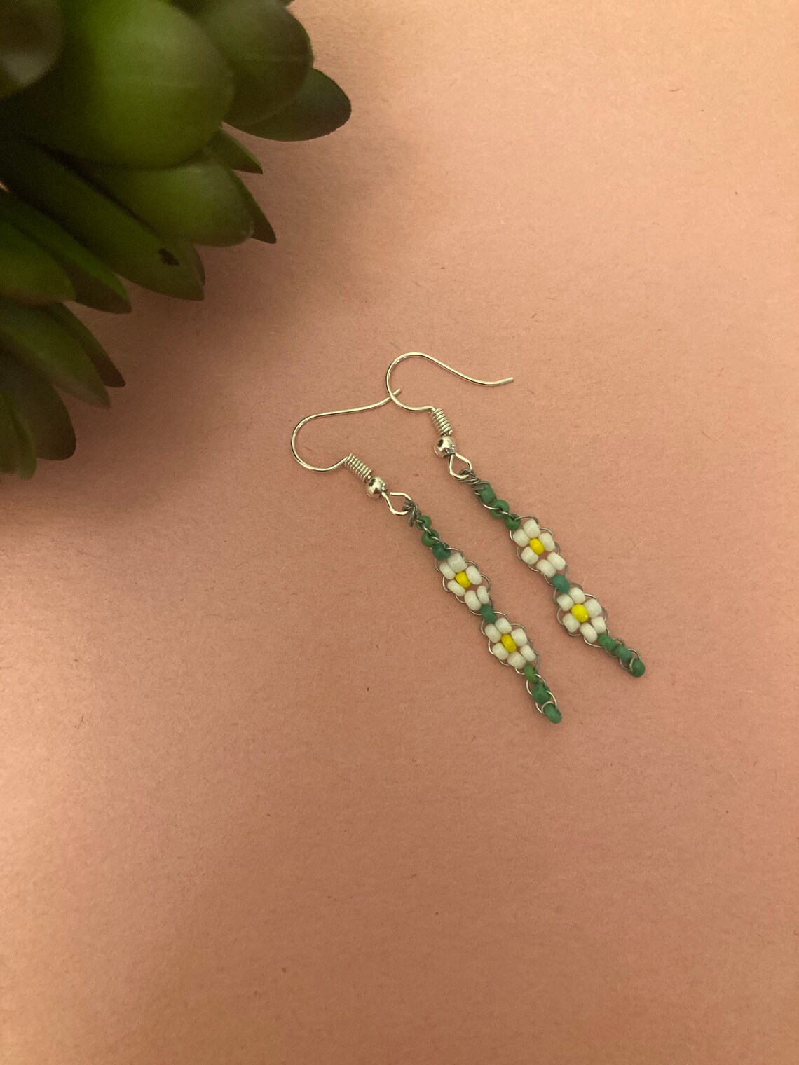 Daisy Chain Beaded Earrings Etsy