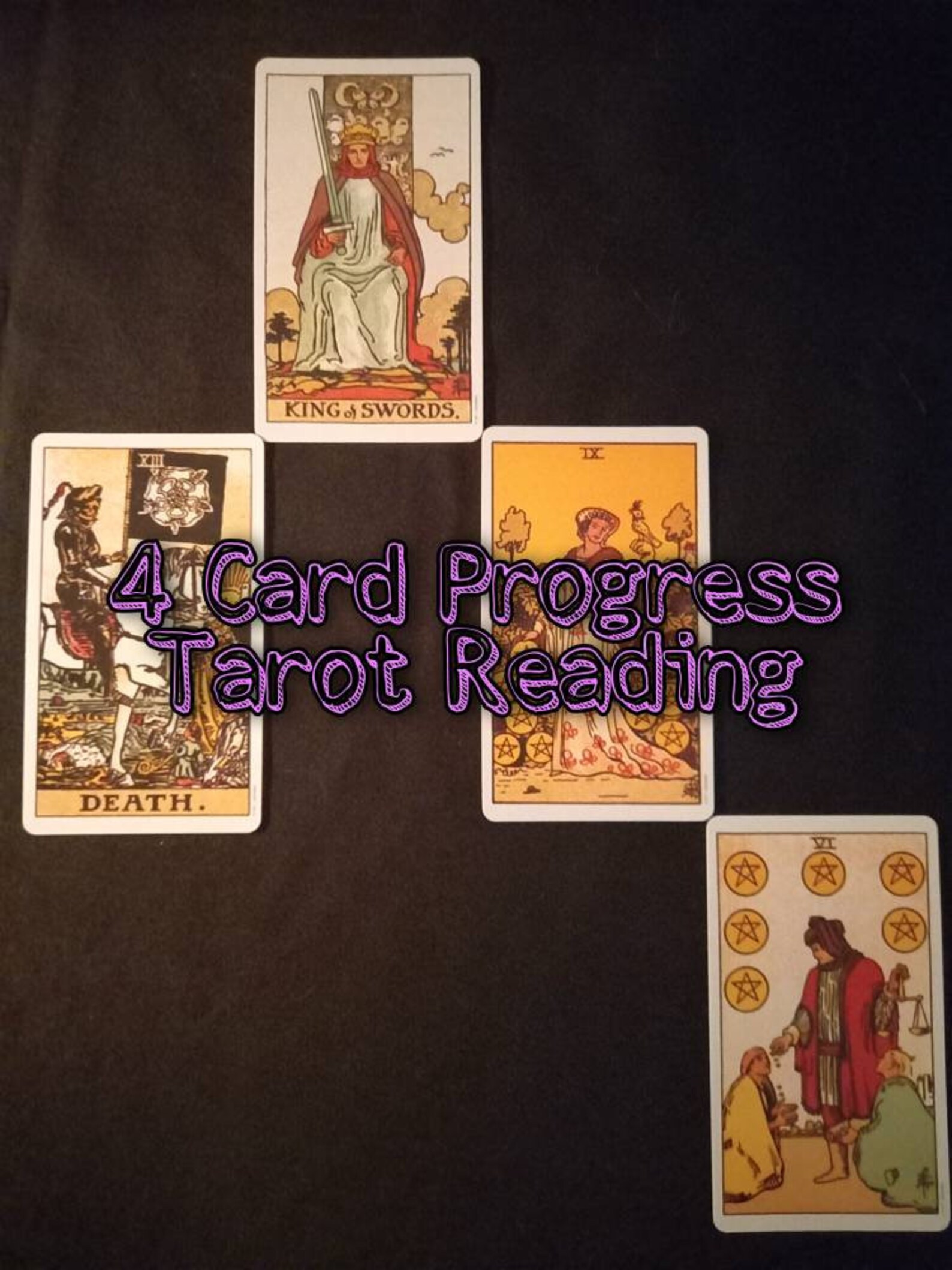 4 Card Progress Tarot Reading Career Love Relationships Etsy