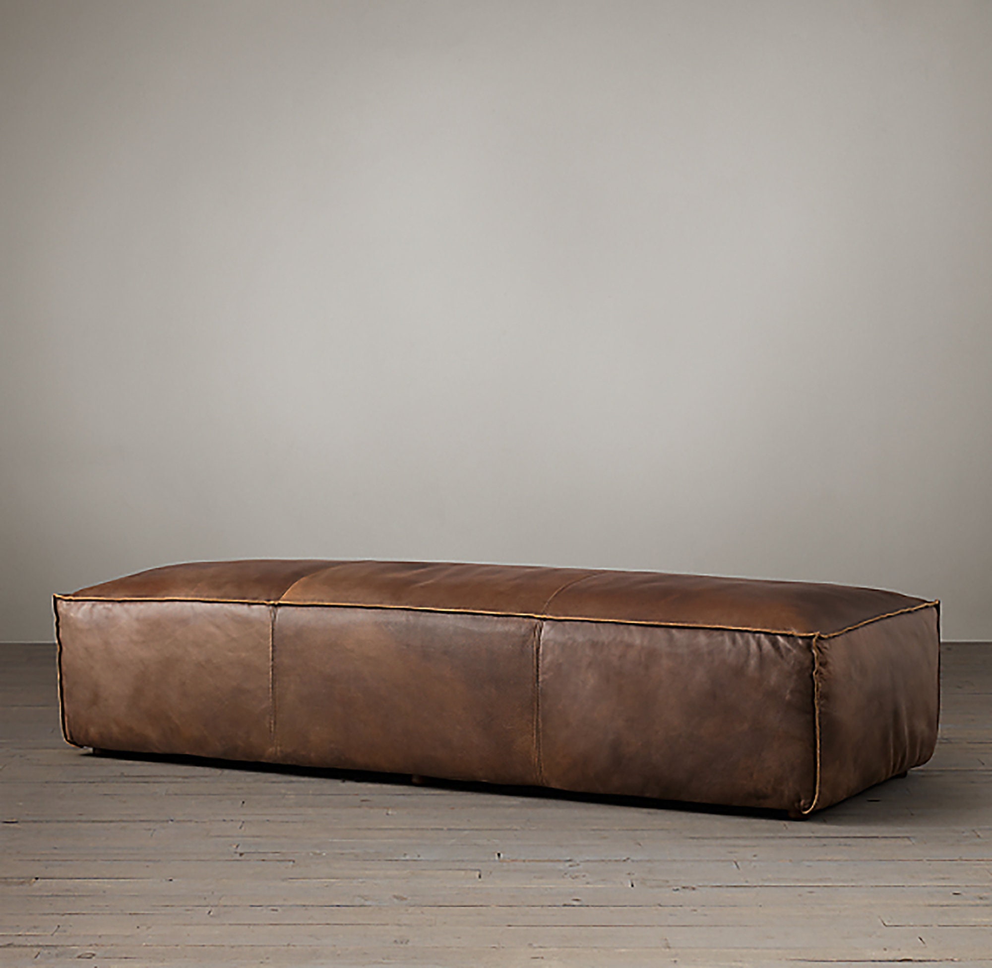 Leather pouf ottoman rectangle deals