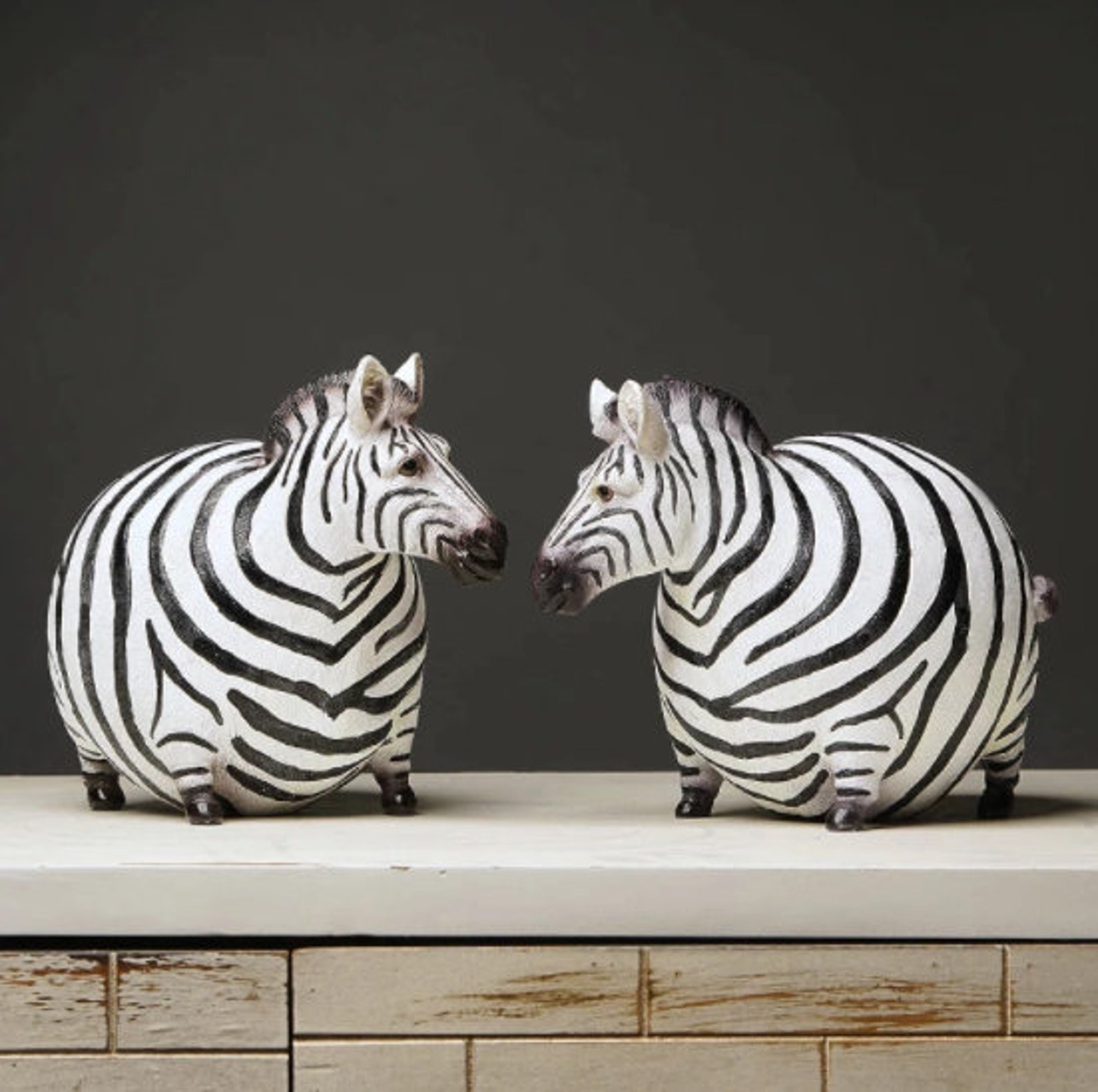 Kreative Zebra Statue Ornamente Home Decor Wohnzimmer Zebra  Etsy