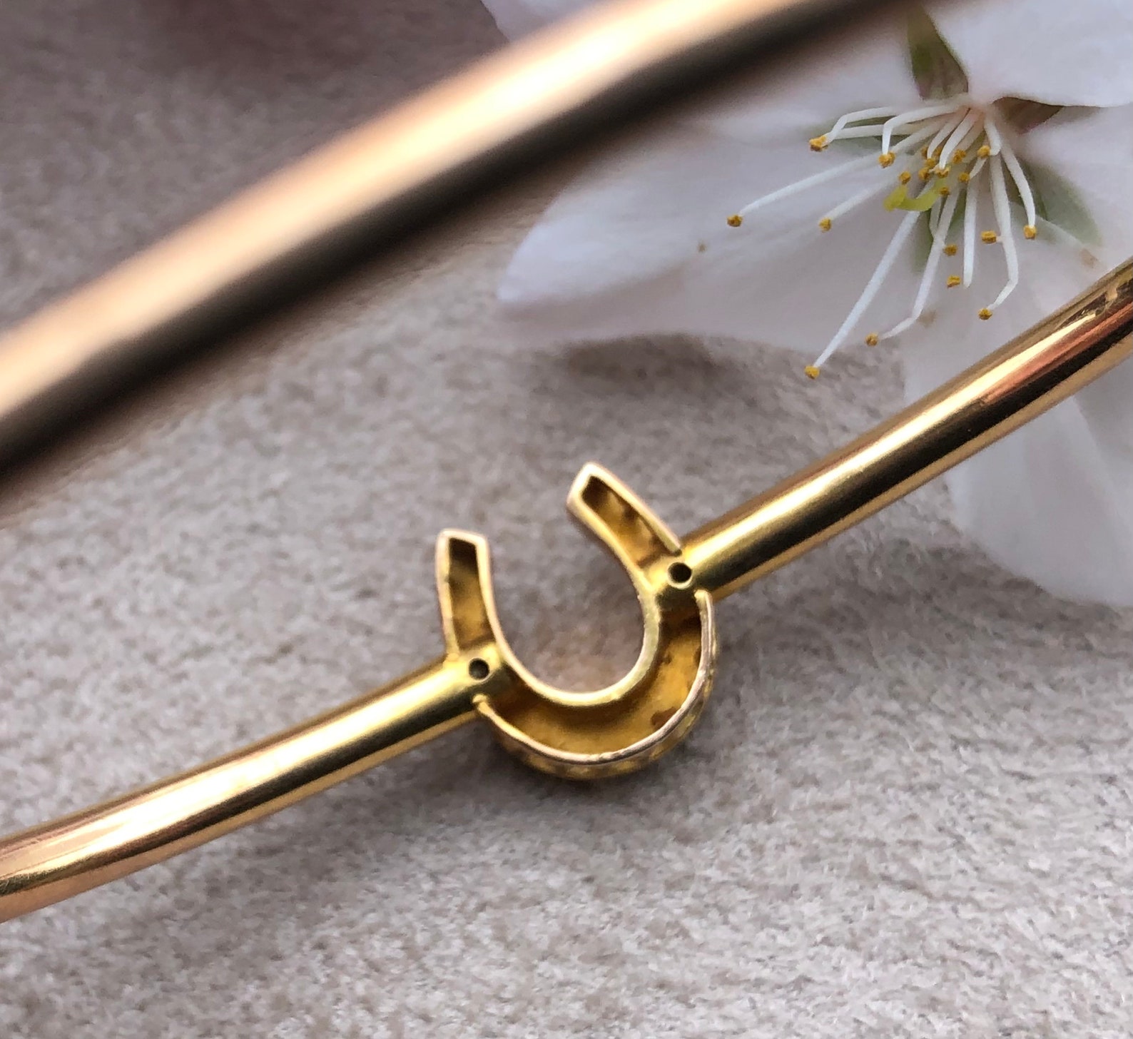 Antique Victorian Pearl Horseshoe Bangle Etsy