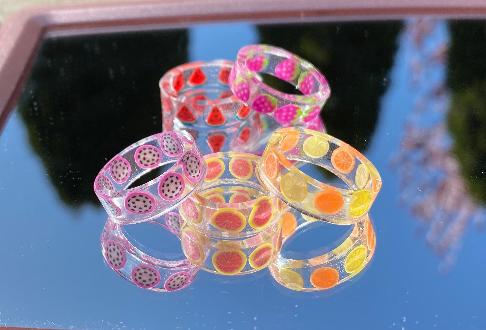 Resin fruit ring