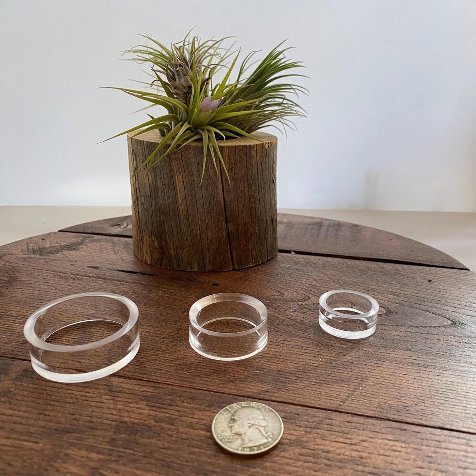 Acrylic Sphere Stands Clear Plastic Rings Wholesale Raised Etsy