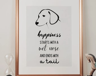 Dog Print Quote, Dog Mum Gift, Gifts for Dog Owners, Funny Quote Print, Printed Wall Art, Pet Owner Gifts, Kitchen Prints