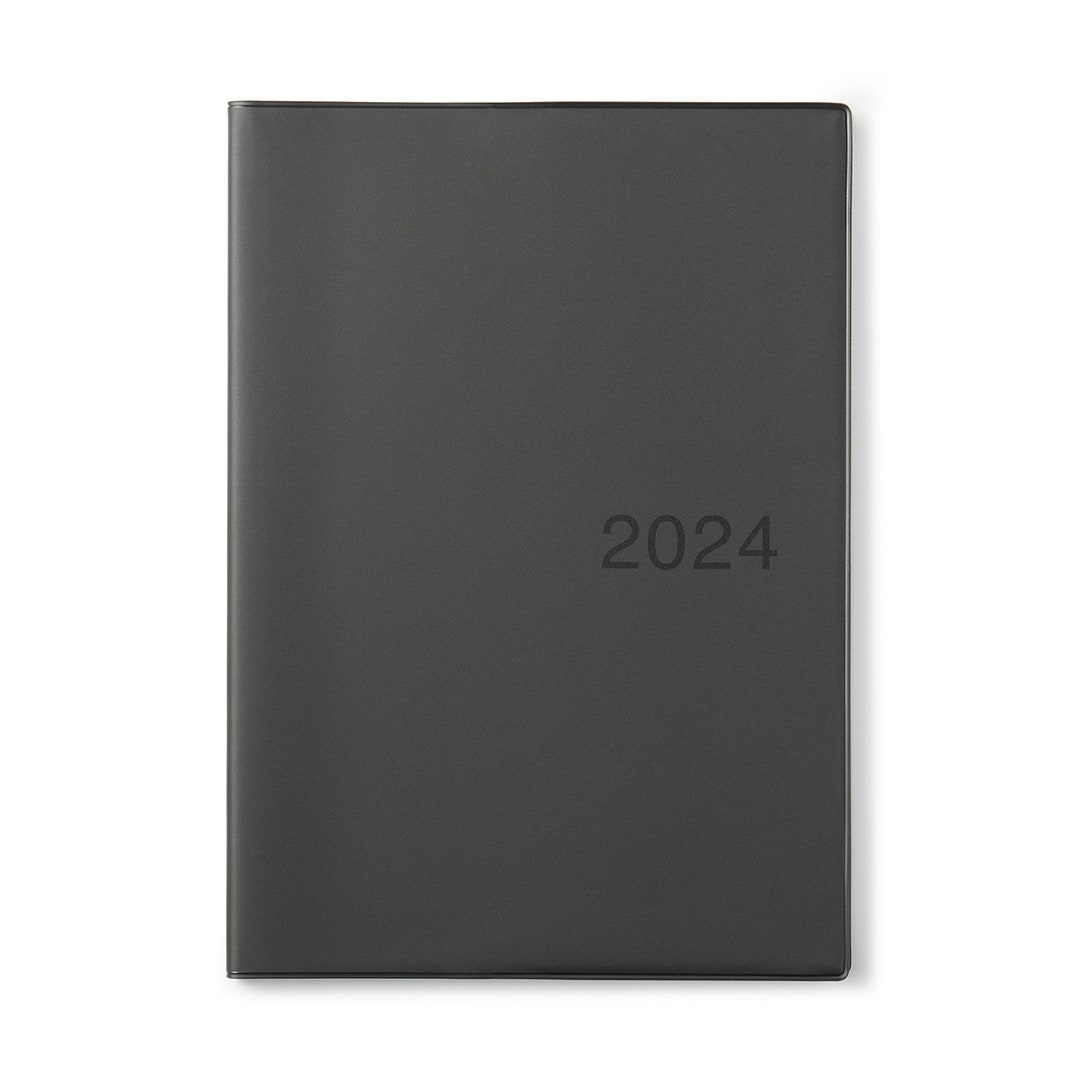 Muji 2024 Planner, A5/B6 Size, Black Grey/white Grey/red/ From Dec