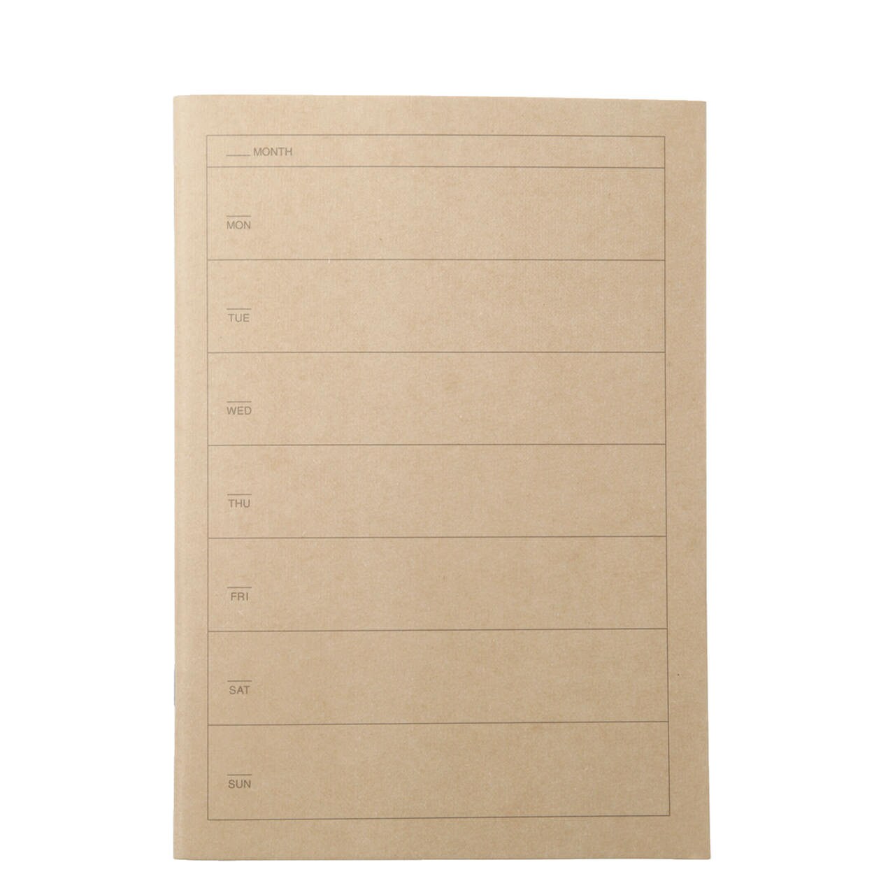 Muji A5 Kraft Weekly Planner Notebook Schedule Free Style Etsy UK