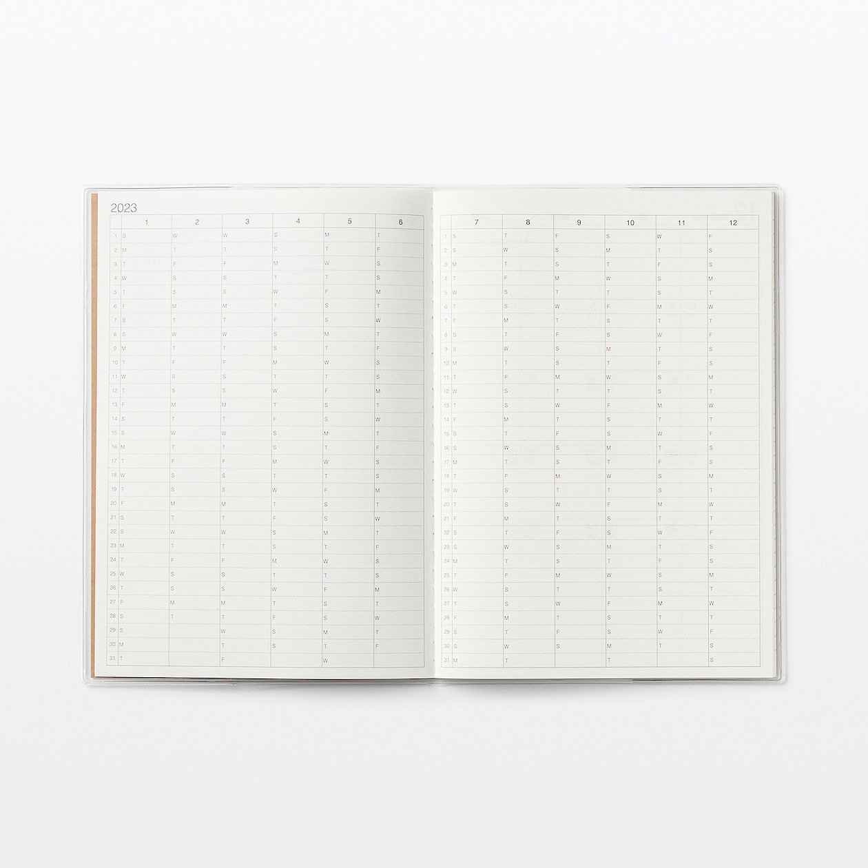 Muji 2023 Planner Muji 2023 Kraft Paper Monthly Planner Etsy Hong Kong