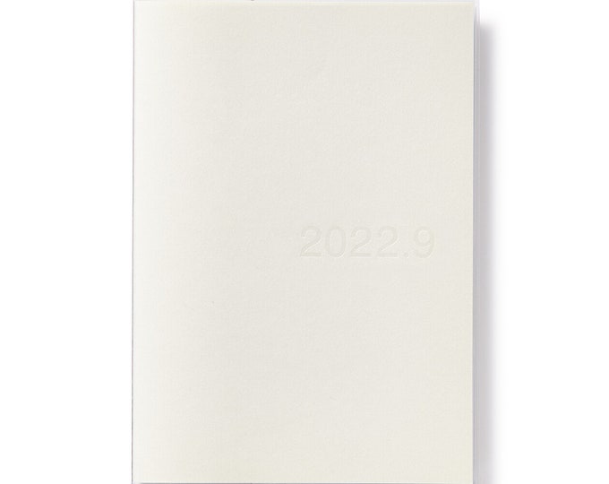 Muji Vertical 2023 Planner, A5Size, Black /White/ From Aug. 2022Sep