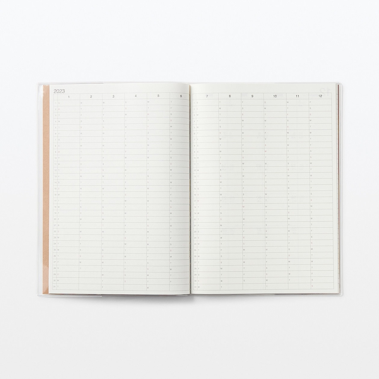 Muji 2023 Planner Muji 2023 Kraft Paper Monthly Planner Etsy Hong Kong